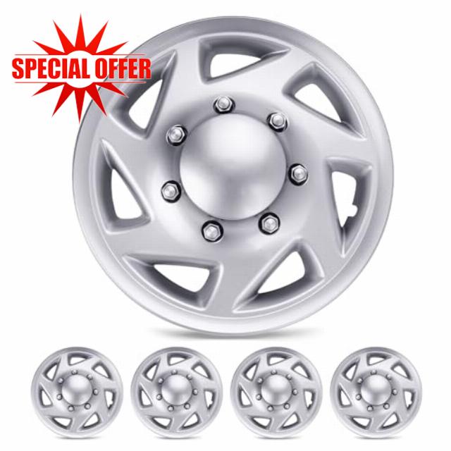 4 Pack Hubcaps Wheel Covers 16" Hubcap with Ford E250 E350 E450 Econoline 1998-2023