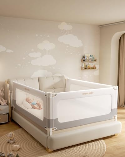 No-Drill Needed Baby Bed Rail Guard for Toddlers with Height Adjustable