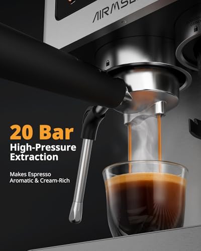 Stainless Steel Coffee Maker for Home - Cappuccino Latte & Cold Brew Iced Coffee Maker & Americano
