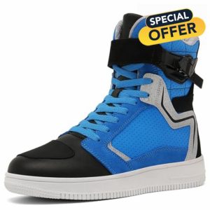 Mens Motorcycle Boots Anti-Slip with Zipper Leather Street Riding Shoes Breathable Protective Reinforced with Ankle Support