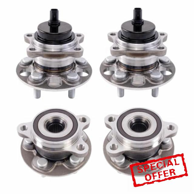TRQ 2 Piece Wheel Bearing & Hub Assembly Set Compatible with 2020-2022 Toyota Corolla 2016-2022 Prius 2017-2022 Prius Prime