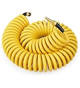 SPECILITE PU Coil Garden Hose 50FT, Polyurethane Curly Coil Water Hose with 8-Pattern Spray Nozzl...
