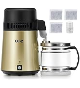 CO-Z Water Distiller, Stainless Steel Distilling Pure Water Machine for Home Countertop Table Des...