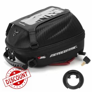 ILM Motorcycle Tank Bag Waterproof Quick Release Design Touch Screen Pouch for Honda Yamaha Kawasaki BT2 (No.7 Adapter Ring)
