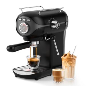 Cappuccino Latte Machine with Steam Milk Frother Compact Espresso Maker
