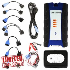 Universal 124032 Truck Diagnostic Scanner -Replace Nexiq USB Link 2 Replacement with Bluetooth & USB Interface