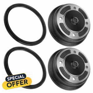 2PCS Rear Brake Drum Wheel Hub & Seal for Kawasaki Mule 4000 4010 KAF620 2009-2024 Mule 3000 3010 3020 KAF620 2001-08 Mule 3010 4010 Diese-l 4x4 KAF950 Mule 2510 Diese-l KAF950 92093-1543 41038-7502