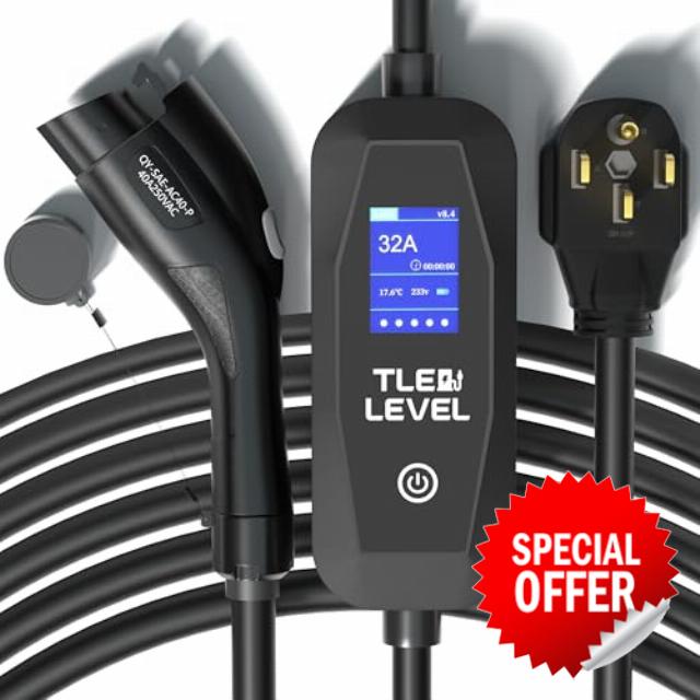 Level 2 EV Charger - Portable 40 Amp 9.6kW EV Charger