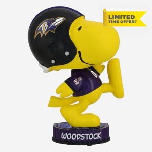 Woodstock Baltimore Ravens 2024 Peanuts Bighead Bobblehead NFL Football