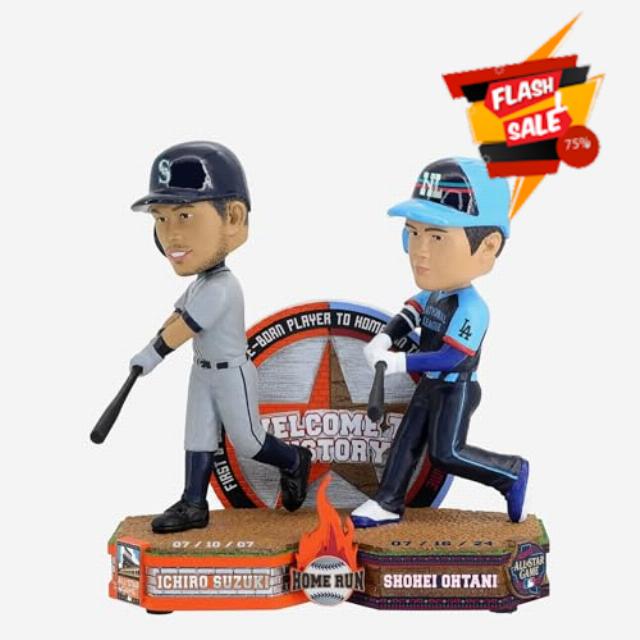Ichiro Suzuki Shohei Ohtani Mariners Dodgers All-Star Home Run Bobblehead MLB