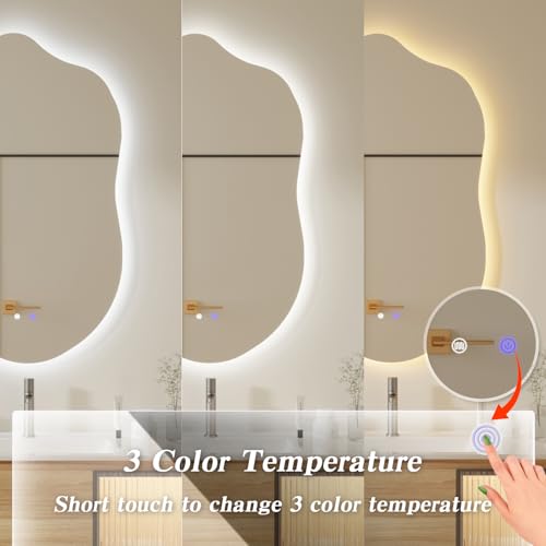 Frameless Wall Mirror for Bathroom