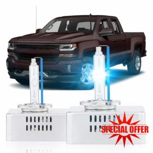D5S HID Headlight Bulbs Fit for 2016 2017 2018 Chevy Silverado 1500 LT LTZ LS WT 2015-2018 GMC Sierra 1500 2500 3500 HD