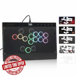 Haute42 Leverless Controller Arcade Stick: Magnetic Leverless Arcade Stick with RGB Rims