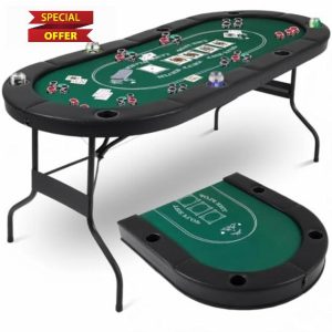 FAHKNS 8 Player Poker Table Foldable