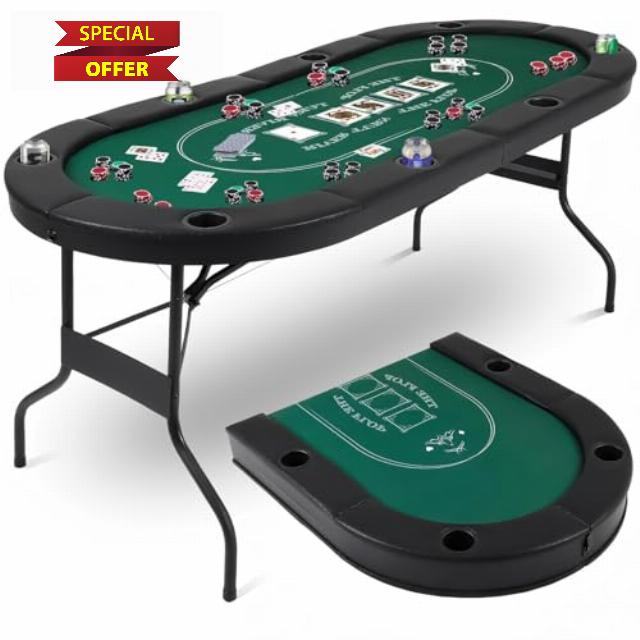 FAHKNS 8 Player Poker Table Foldable