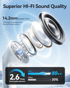 Bluetooth Ear Buds Headphones with LED Charging Case