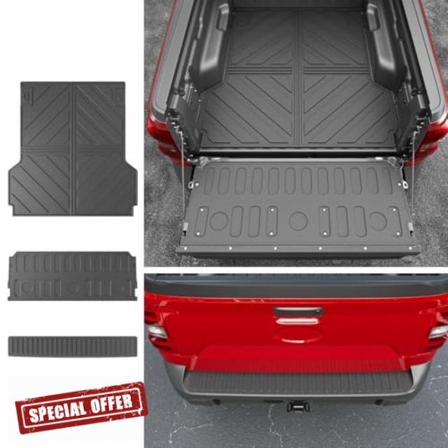 Bed Mat Compatible with 2022-2025 Ford Maverick Tailgate Mat Truck Bed Liner Rear Bumper Step Pad No Lariat Replacement for 2022-2025 Ford Maverick Accessories