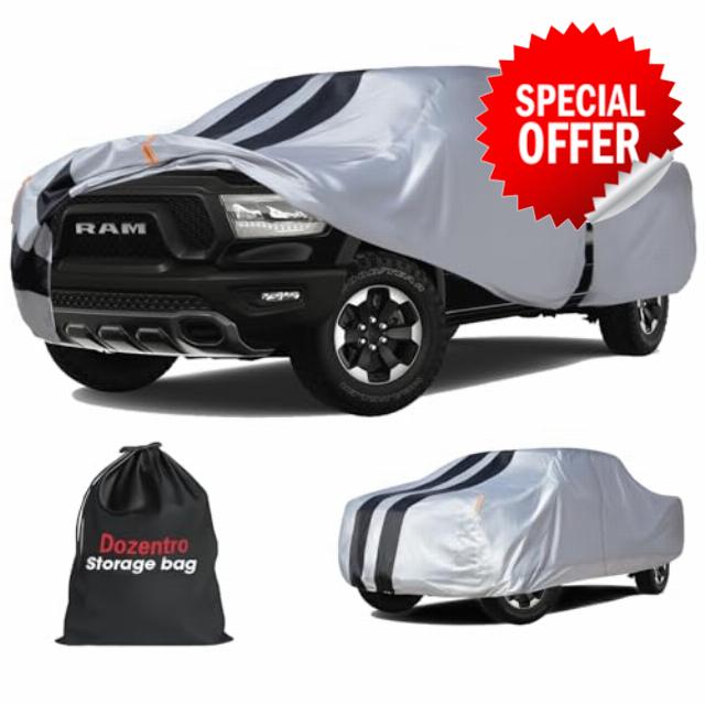 Ram 1500 Truck Cover Custom Fit 2009-2025 Crew Cab Short Bed(5.75') with Door Zipper