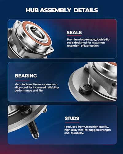 2pcs Wheel Bearing 8 Lugs W/ABS