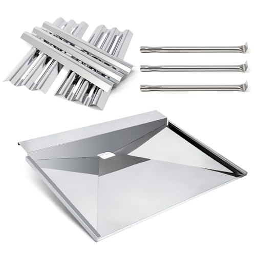 N010-0501-M01 Drip Tray Drip Pan & S81001 Stainless Burner and Sear Heat Plate Kit for Napoleon LEX485 LD485 Series Grills