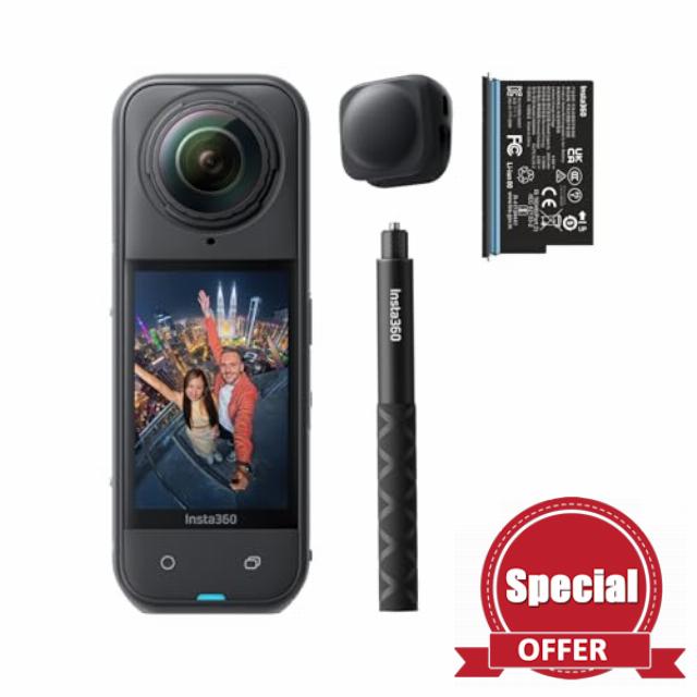 Insta360 X5 Starter Bundle - Waterproof 8K 360° Action Camera