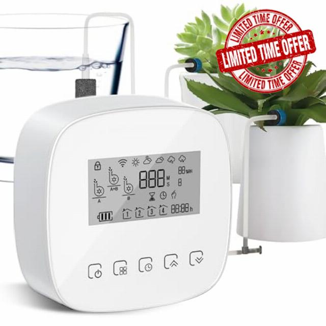 Smart Automatic Plant Watering System - Plant Watering Devices for 20 Potted Plants,Auto Drip Irrigation System Programmable Timer & Compatible with Alexa