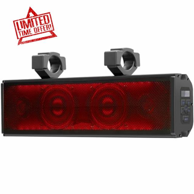 17" UTV Sound Bar Bluetooth Waterproof with RGB Lighting