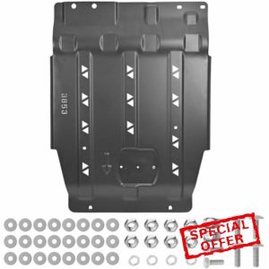 2025 Upgrade Transmission Skid Plate Compatible with 2015-2022 Ford F150 3D Manganese Steel Splash Panel Shield Replace OEM Diaper