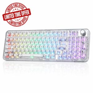 YUNZII X98 QMK/VIA Wireless Mechanical Gaming Keyboard with Knob