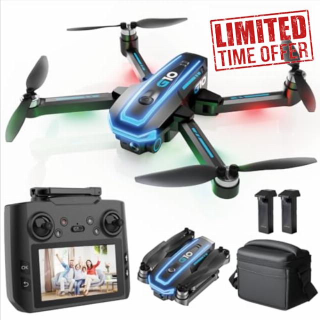GPS Drones with 4K Camera for Adults with HD Screen on Controller and Follow Me Mode