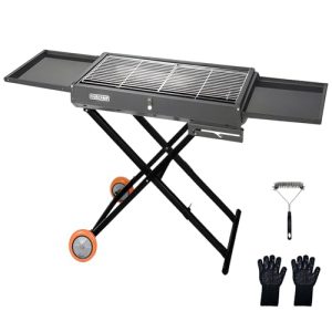 Foldable Cart Table with Wheels for Outdoor Backyard