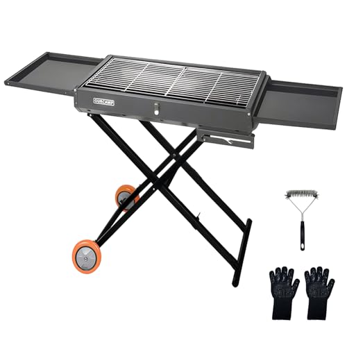 Foldable Cart Table with Wheels for Outdoor Backyard