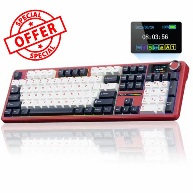 AULA F108 PRO - Wireless Mechanical Keyboard with Screen&Knob