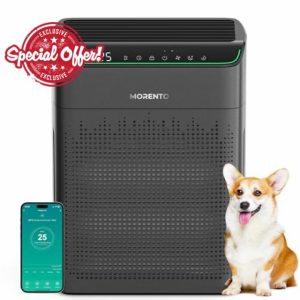 MORENTO Air Purifiers for Home Large Room Up to 1690 ft² with PM 2.5 Air Quality Monitor