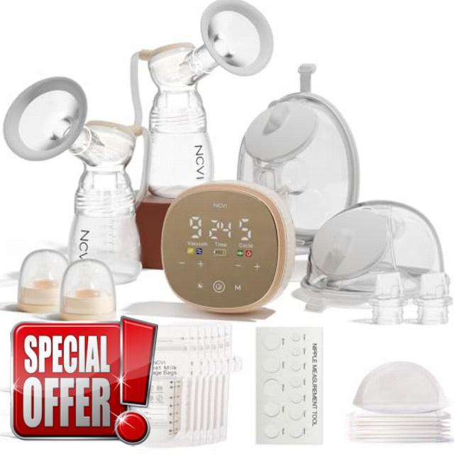 NCVI 2-in-1 Electric Breast Pump with Wearable Cups