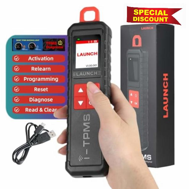 2025 LAUNCH X-431 i-TPMS Car Tire Pressure Service Tool Supports All 315/433MHz Sensors Work with X-431 Scanner Upgraded of TSGUN Handheld TPMS Diagnostic Tool Relearn Reset and Coding