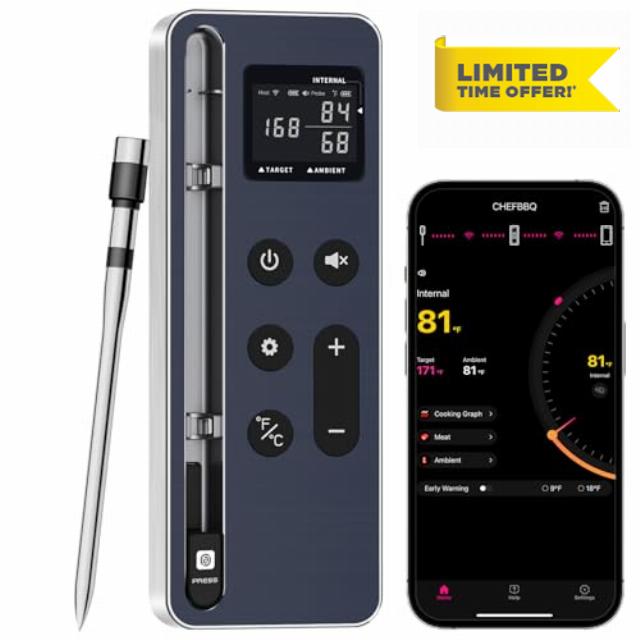Bluetooth Meat Thermometer Digital – Wireless Smart Digital Meat Thermometer for Grilling