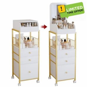 Makeup Cart Organizer with Mirror