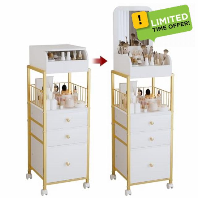 Makeup Cart Organizer with Mirror
