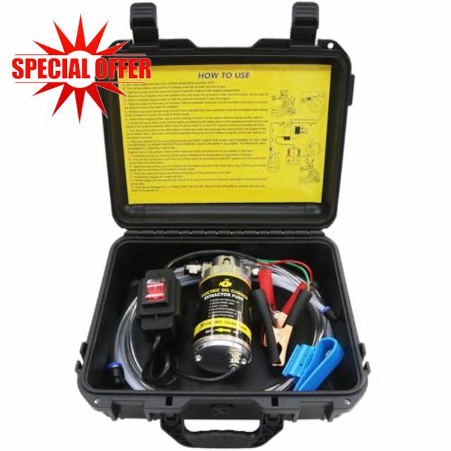 MILADO 12V 100W Electric Oil Change Extractor Pump Set