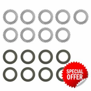 AT339922 T229406 Replacement Clutch Disc Kit Compatible with John Deere 410J 410K 310J 310K 310SJ 310SK 315SJ 315SK 325J 325K 325SK 210K 210LE 210LJ