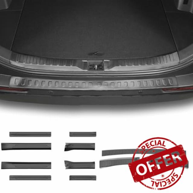 TTX LIGHTING Rear Bumper Protector Compatible with Toyota RAV4 2019-2025: TPE Trunk Sill Cover Protector Replacement for Toyota RAV4 Accessories