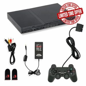 Digital Dynasty Black Premium Slim Console PS2 with 1-Year Warranty – Includes Controller