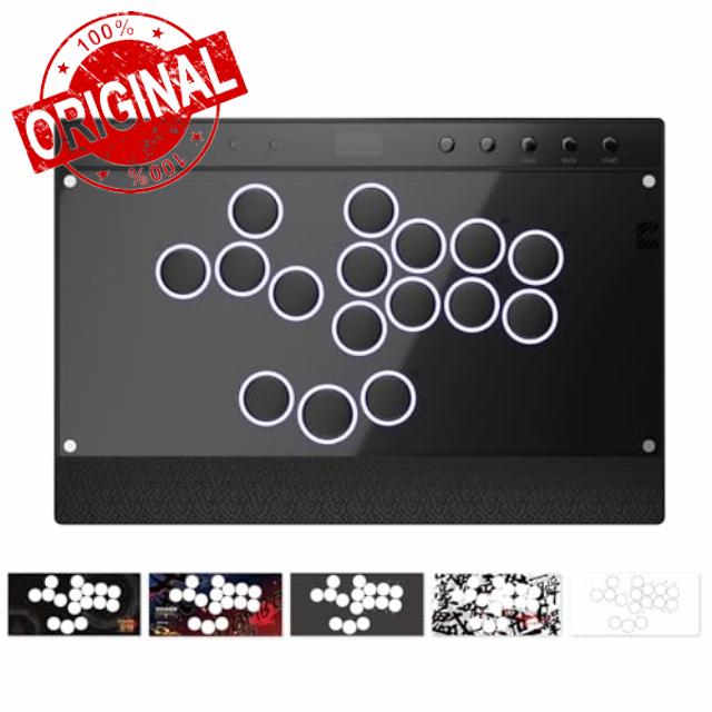 Haute42 Leverless Controller for Arcade Gaming: C16 Magnetic Detachable Series - Aluminum Alloy Base with Acrylic Panel - Laser-Engraved Wrist Rest - Custom RGB Controller for PC/Switch/PlayStation