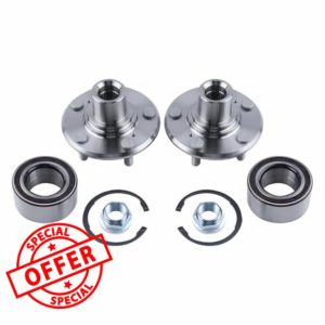 2 x Front Left and Right Wheel Hub Bearing Kits Fit for 2005-2010 Honda Odyssey with Nuts Retaining Clips