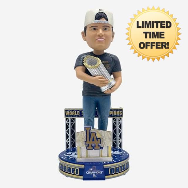 Shohei Ohtani Los Angeles Dodgers 2024 World Series Champions Podium Bobblehead