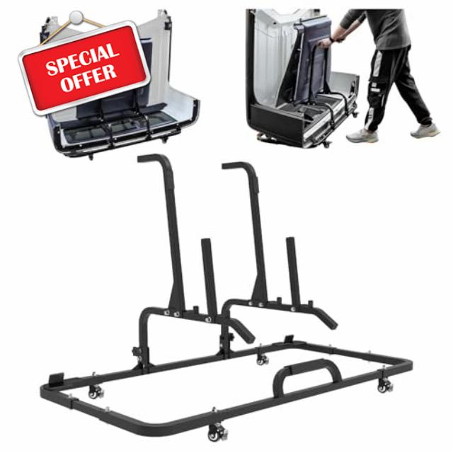 SUPAREE Hard Top Storage Rack Hardtop Storage Cart Upgrade Carrier with Armrests Compatible with Wrangler TJ JL JK 1987-2025
