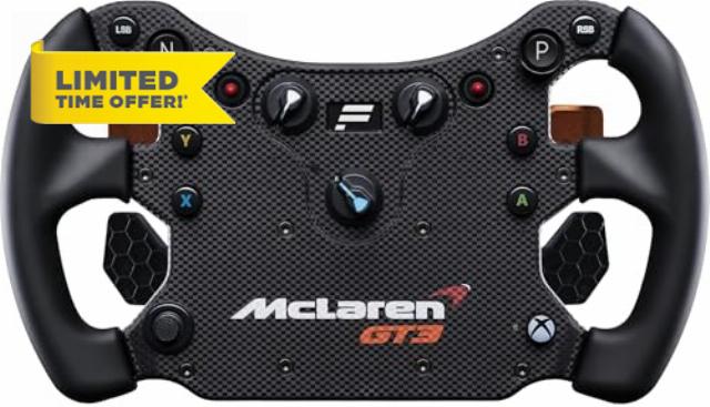 Fanatec CSL Elite Officially Licensed McLaren GT3 v2 Sim Racing Steering Wheel – Analog Paddles
