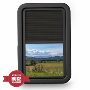 806621 RV Window for Entry Doors With Low-profile Shade 12'' W X 21'' H Black