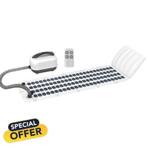 Electric Bubble Massage Mat Portable Massage for Bathtub Bubble Bath Mat Tub Spa Massager with Pillow -Upgraded Suction Cup with Remote Control （ 44.9" x 16.9" White）